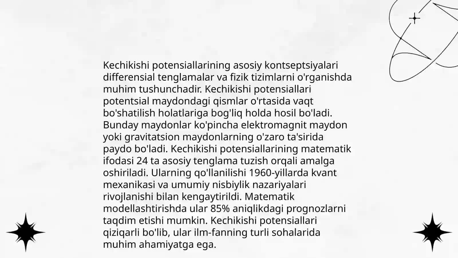 Kechikishi potensiallarining asosiy kontseptsiyalari 3