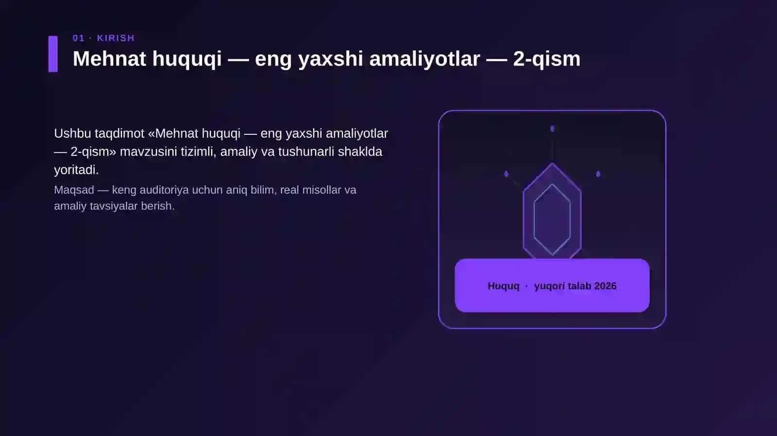 Mehnat huquqi — eng yaxshi amaliyotlar — 2-qism 3