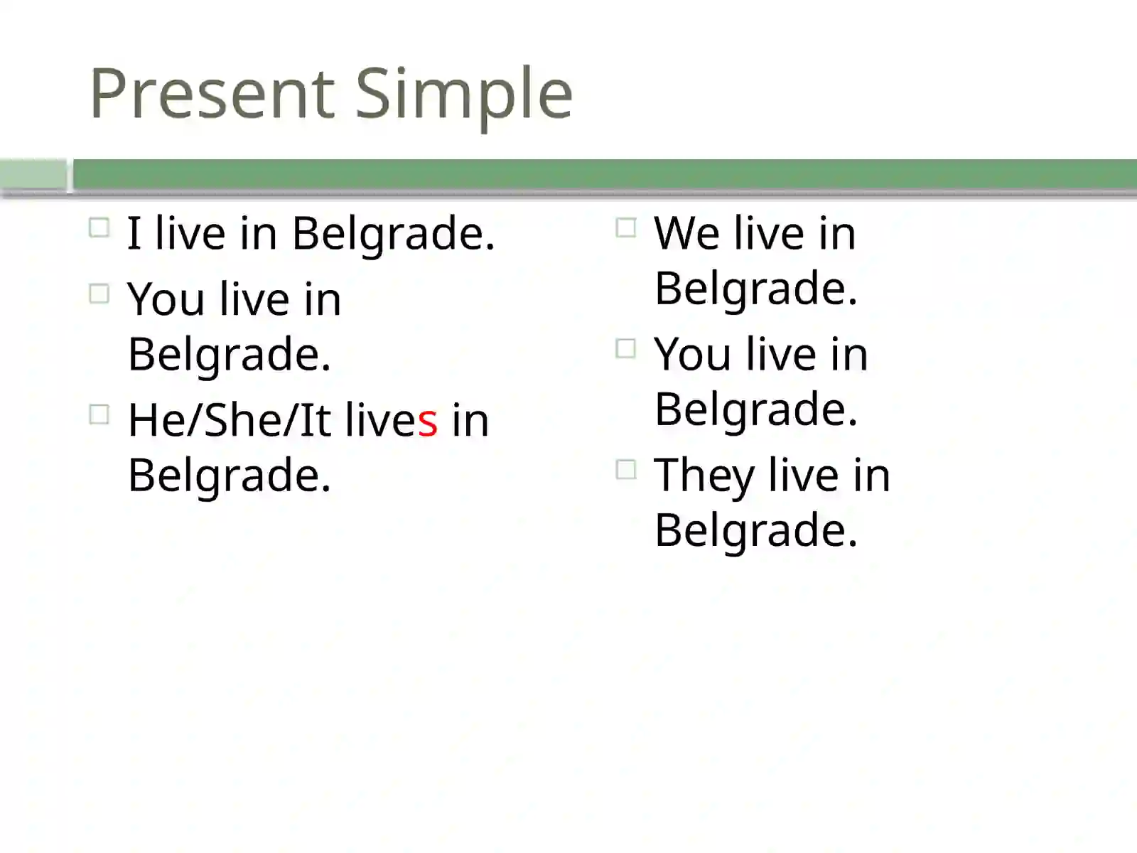 Mavzu: Present Tenses 3