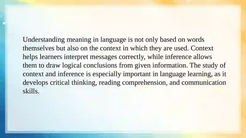 Context and Inference 3