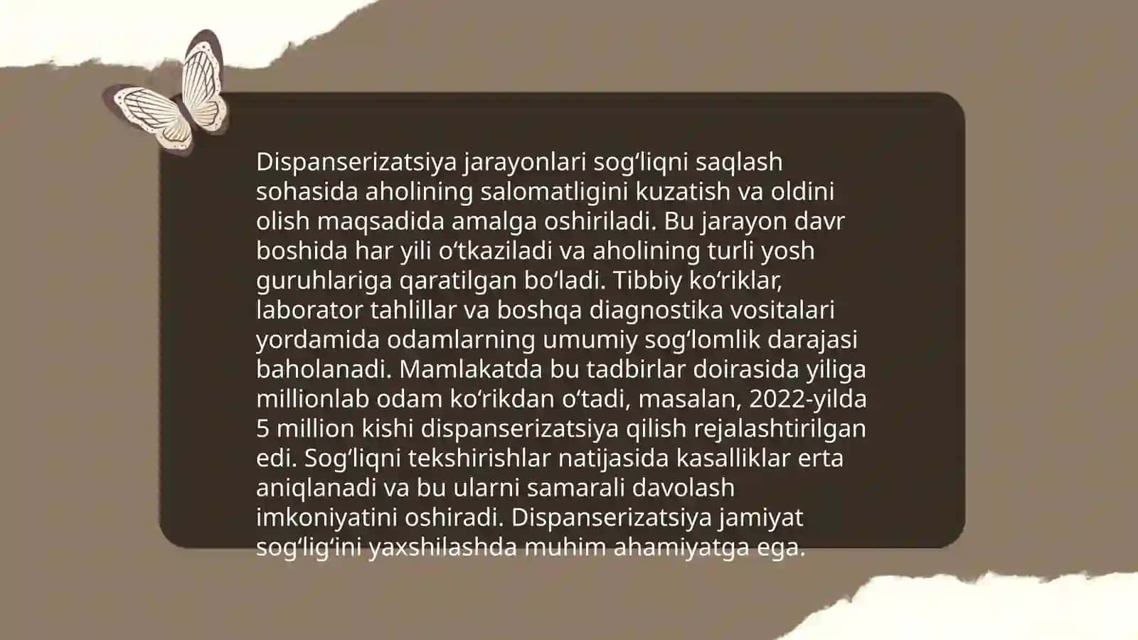 Dispanserizatsiya. Skrining. Kasb kasalliklari 3