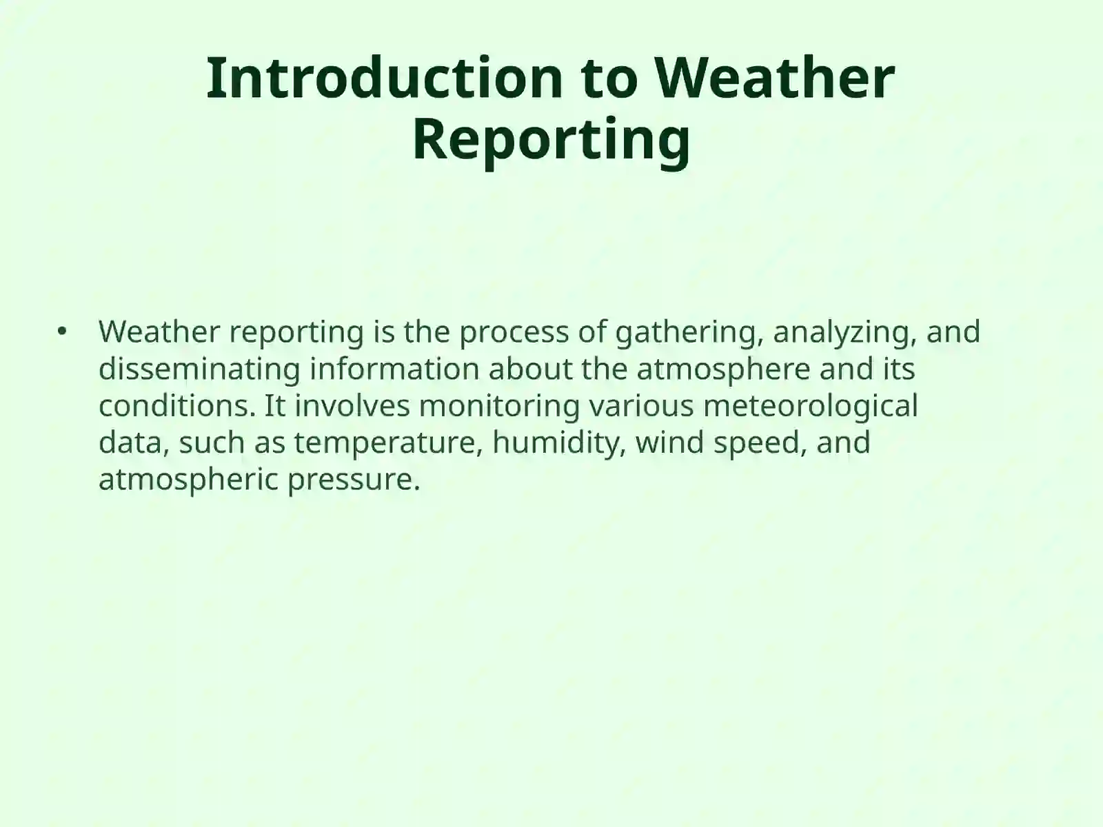 Weather Report System 3