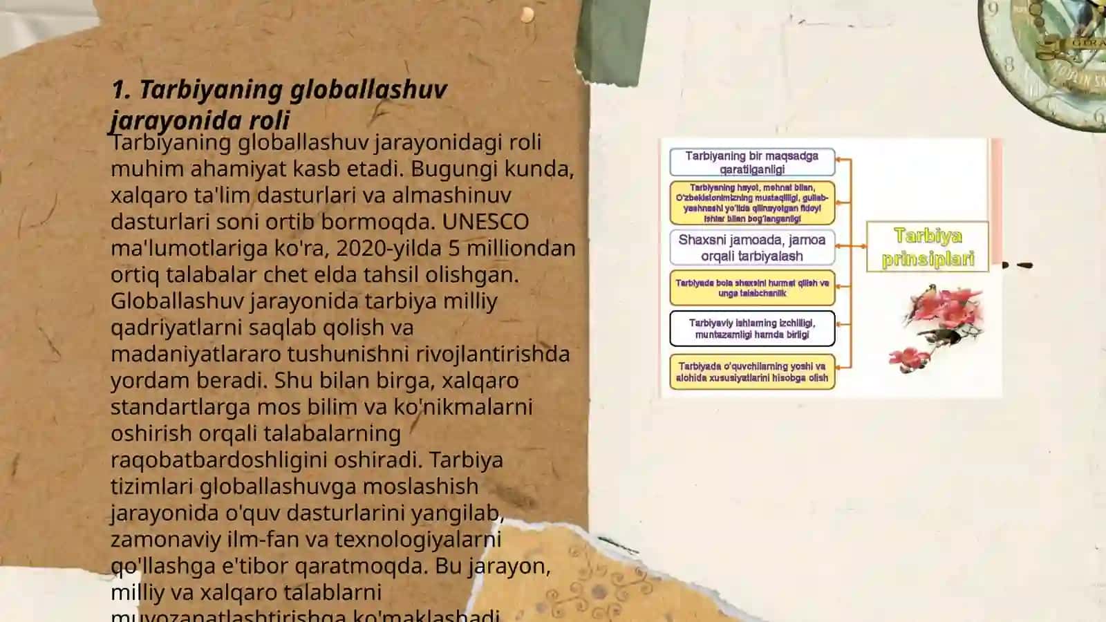 Zamonaviy tarbiyashunoslik muammolari. Tarbiyaning globallashuv jarayonidagi vazifalari 3
