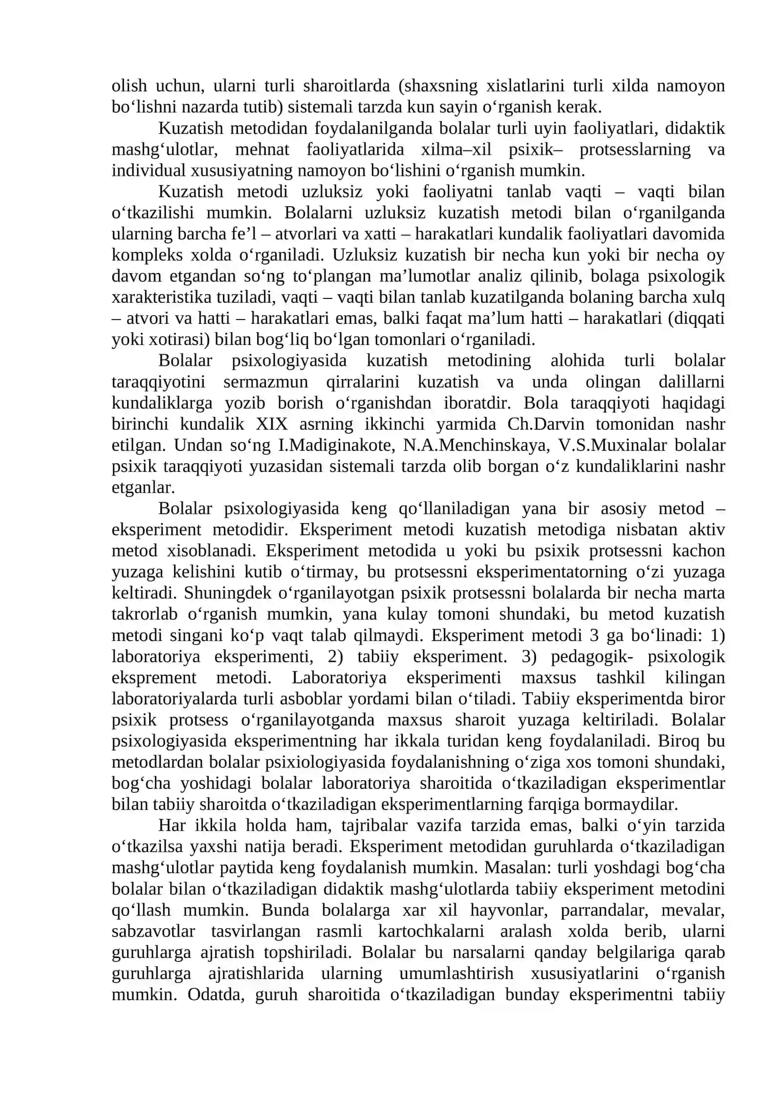 Bolalar psixologiyasi fanining metodlari 3