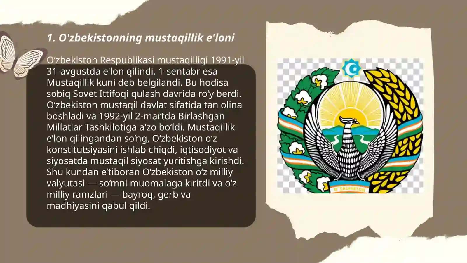 O'zbekiston Respublikasining tashkil topishi va uning tarixiy ahamiyati 3