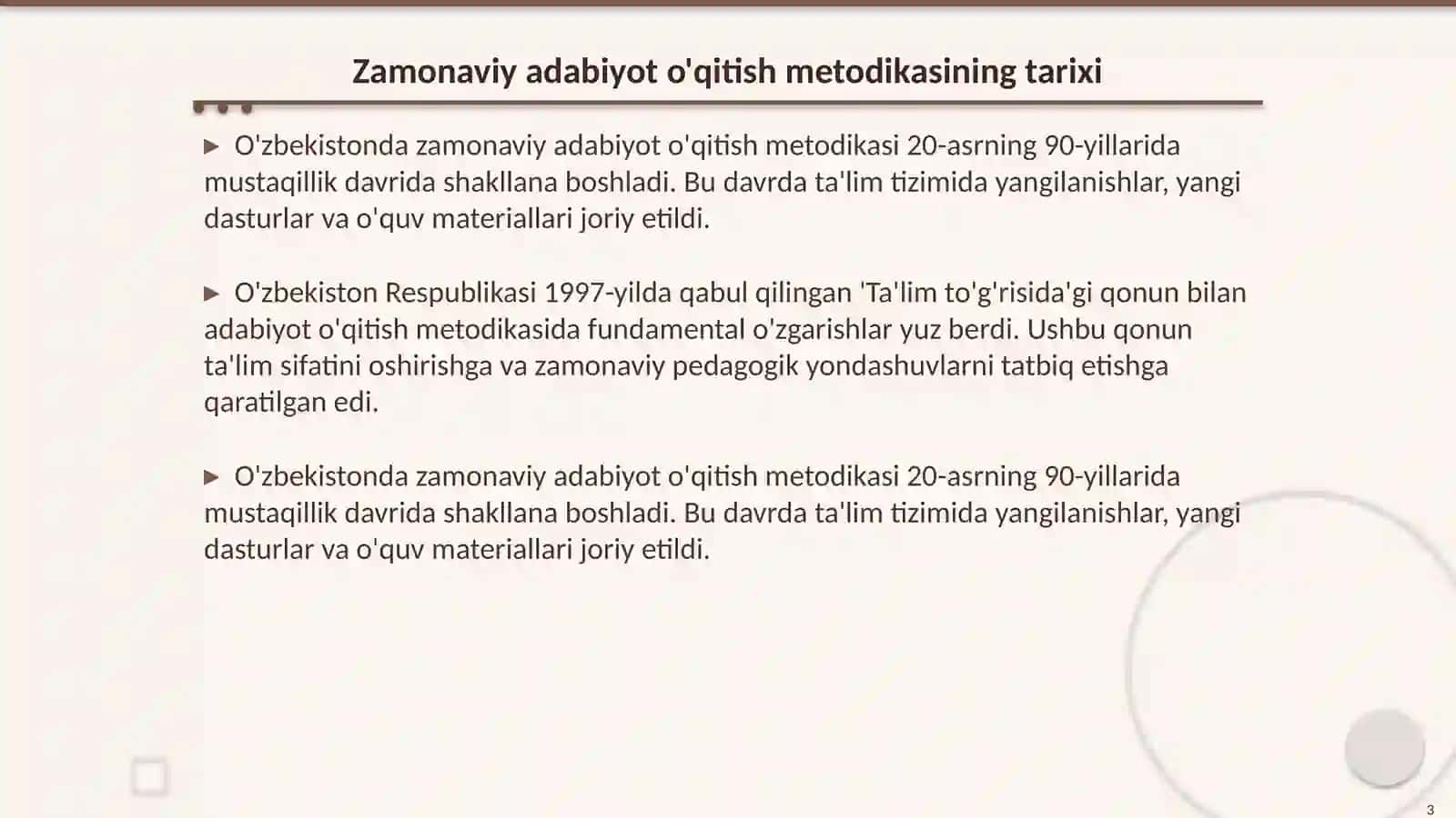 Zamonaviy adabiyot oqitish metodikasi 3