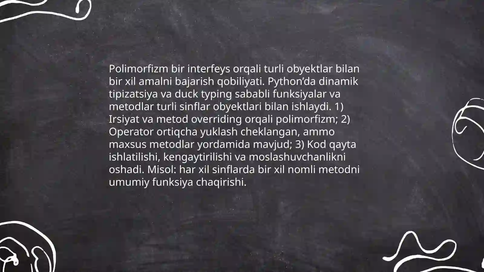 Python dasturlash tilida polimorfizm 3
