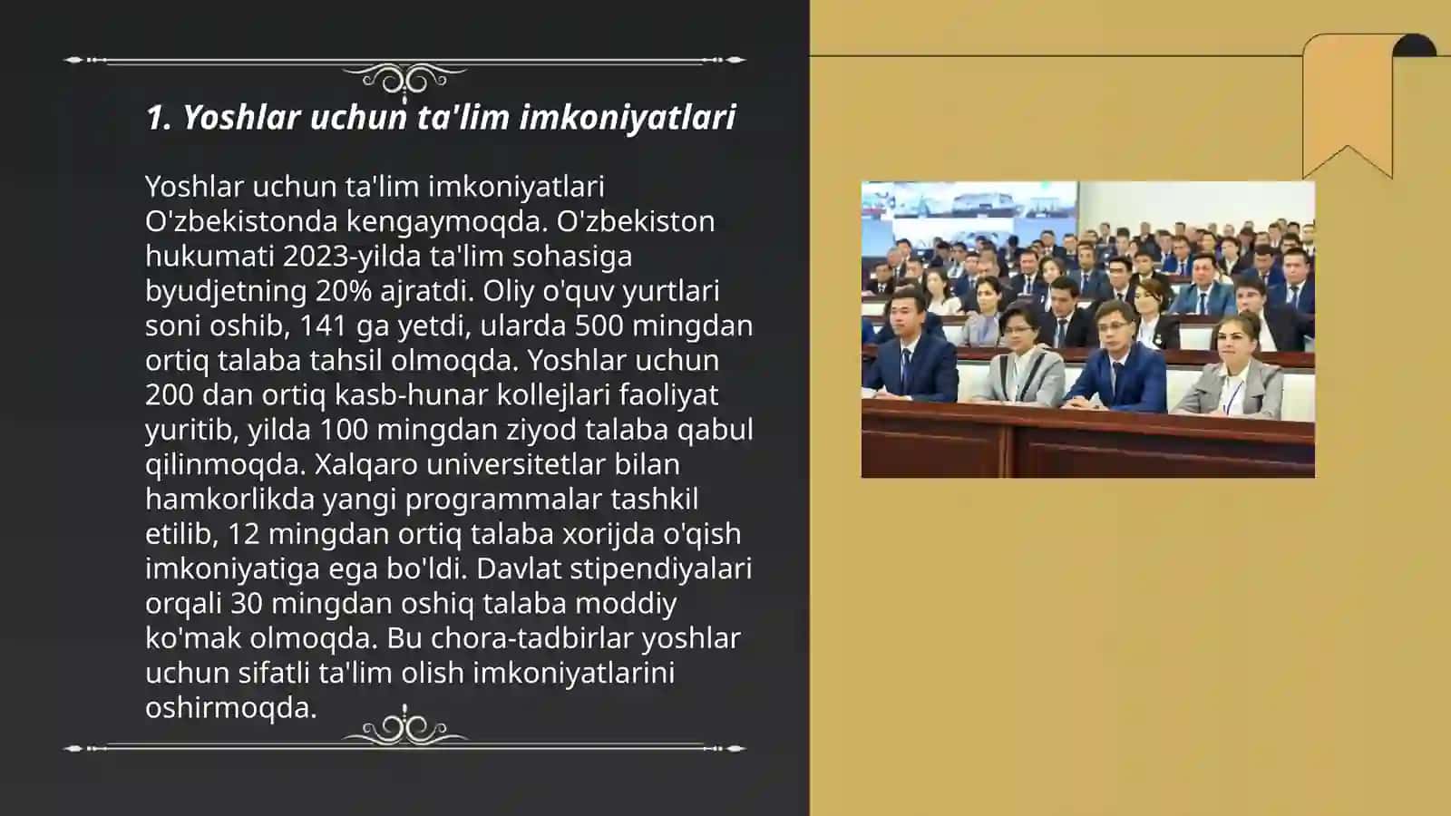 Yoshlar uchun ta'lim imkoniyatlari 3