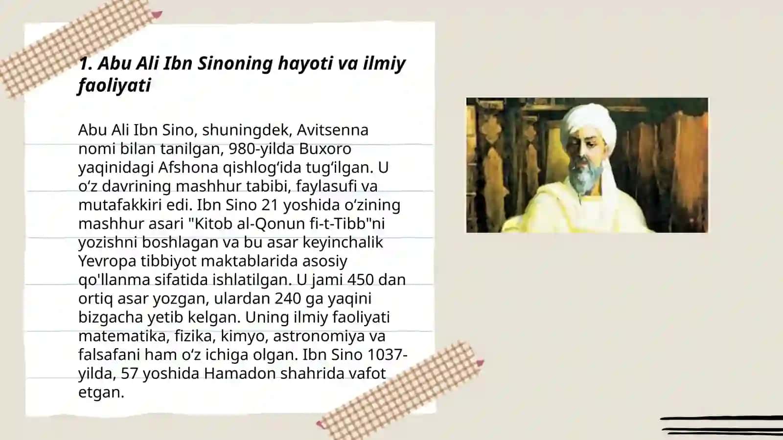 Abu Ali Ibn Sinoning Al-Qonun fit-Tib asari haqida 3