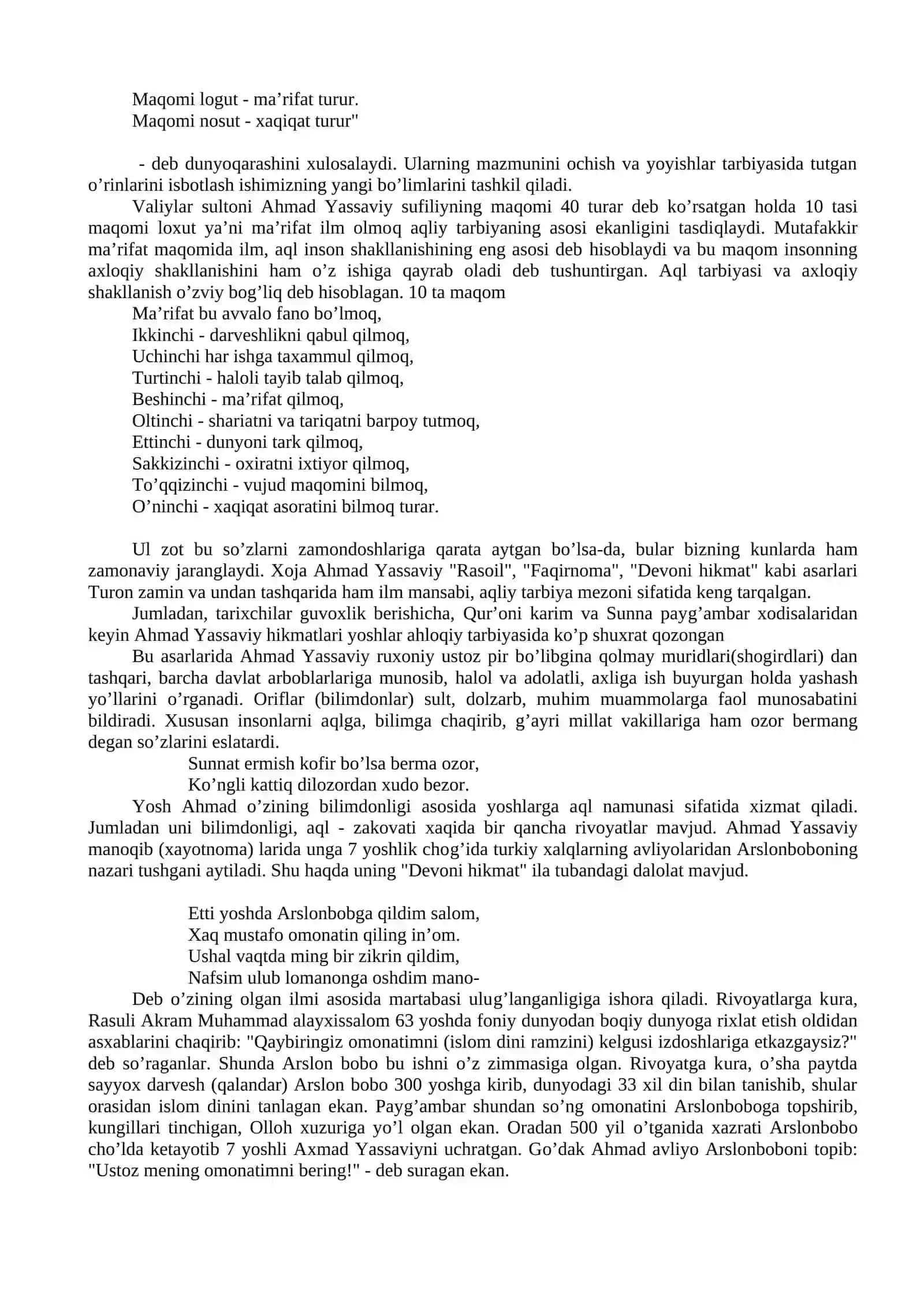 AHMAD YASSAVIYNING TA’LIM TARBIYAVIY QARASHLARI 3