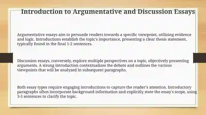 Argumentative and Discussion Essay 3