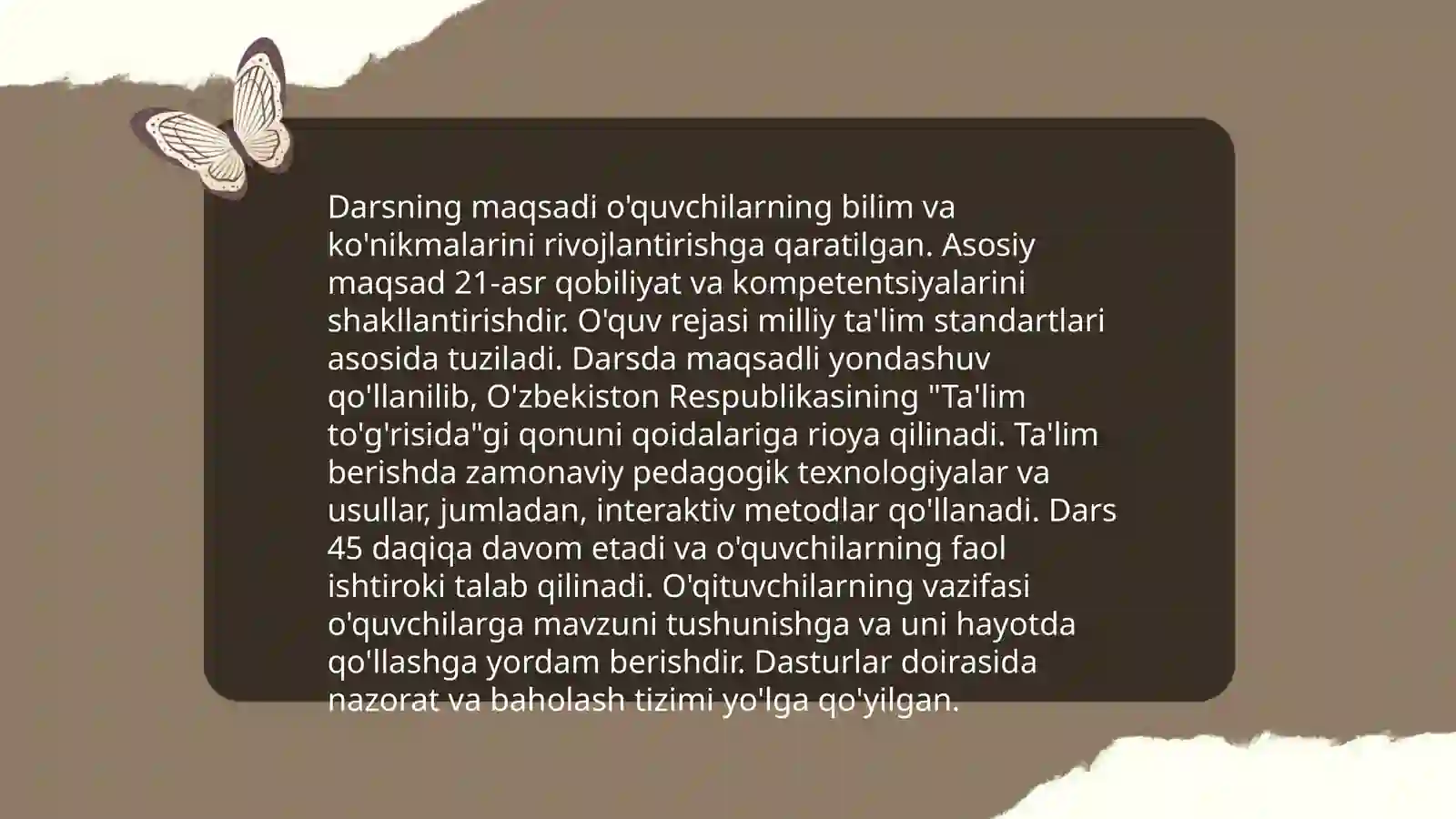Dars tahlilining tarkibiy qismlari 3