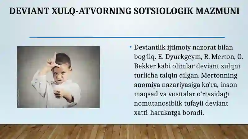 Deviant xulq-atvor tushunchasi 3