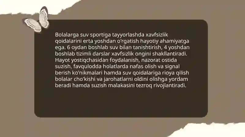 Bolalarni suv sportiga tayyorlashda havfsizlik qoidalarini oʻrgatishning ahamiyati 3
