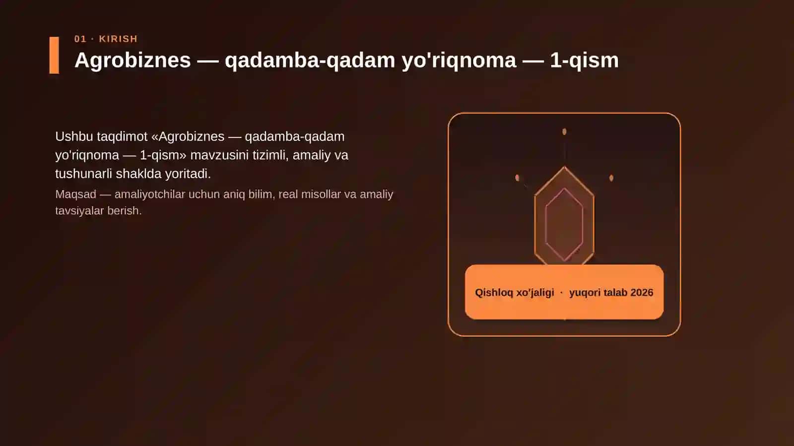 Agrobiznes — qadamba-qadam yo'riqnoma — 1-qism 3