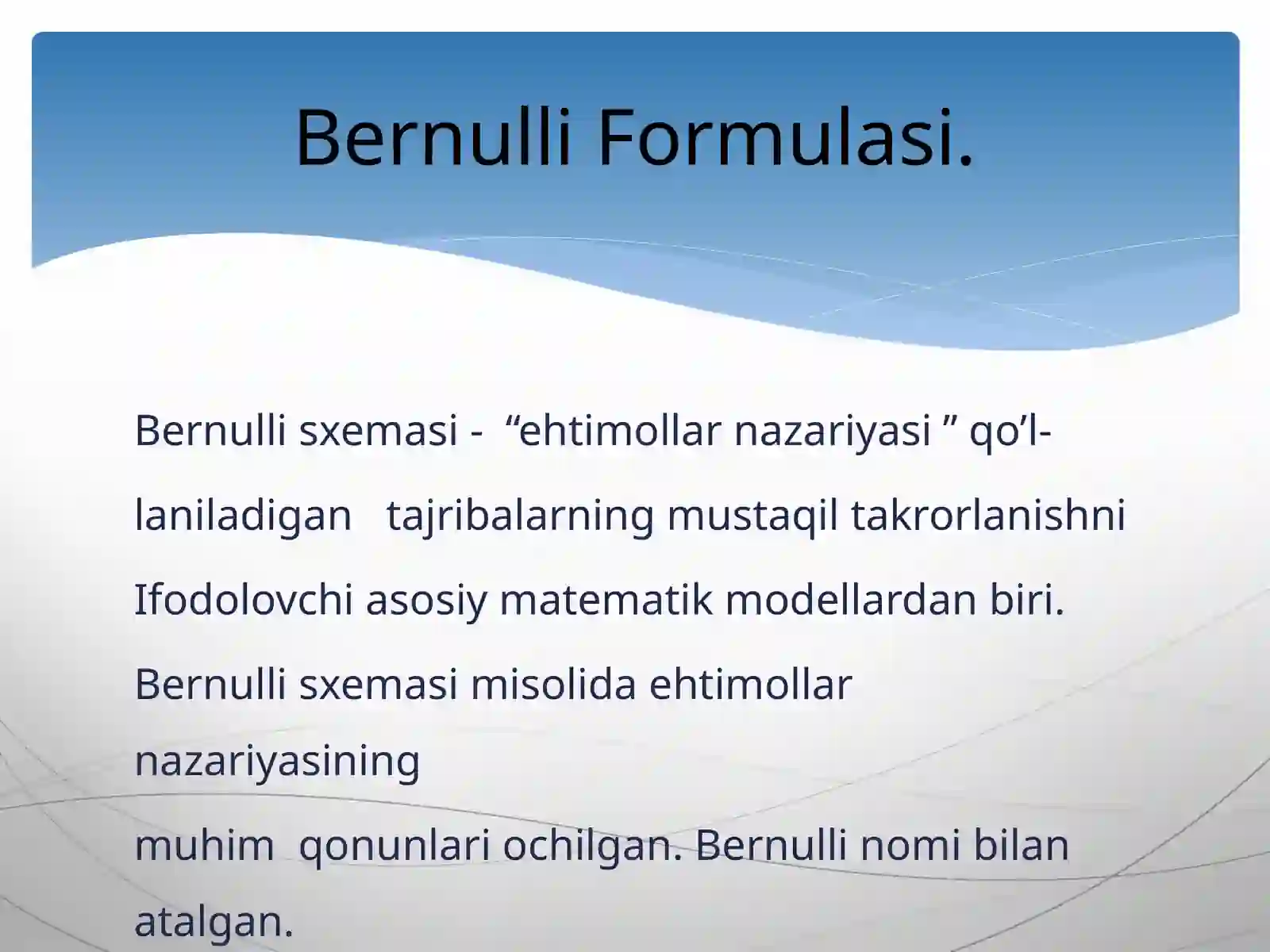Sinashlarning takrorlanishi 3