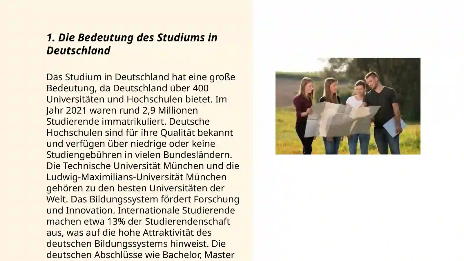 Das Studium und die Erholung 3