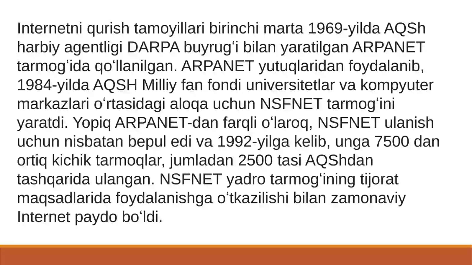 Internet  tizimi va uning kelib chiqishi tarixi 3