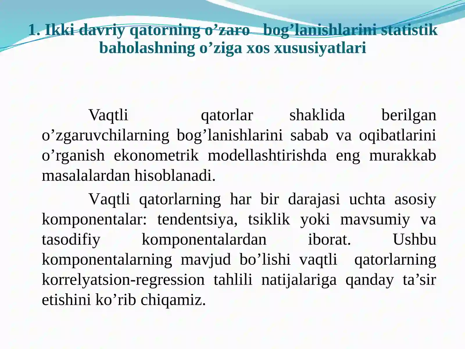 Iqtisodiy ko’rsatkichlarni prognozlashda ekonometrik modellardan foydalanish 3