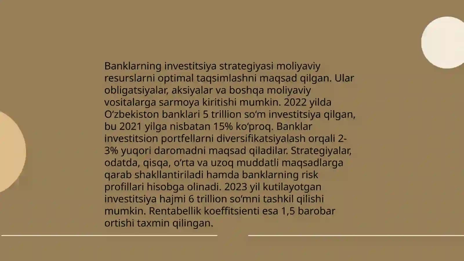 Banklarda investitsiya faoliyati va investitsiya siyosati 3