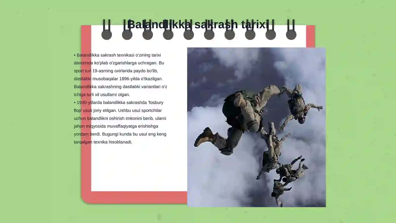 Balandlikka sakrash texnikasi 3