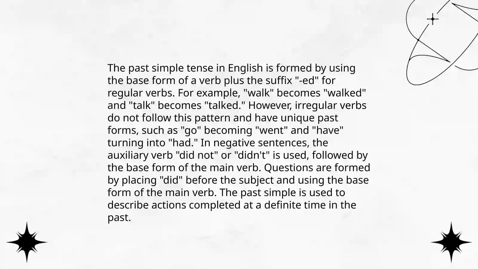 Past Simple 3