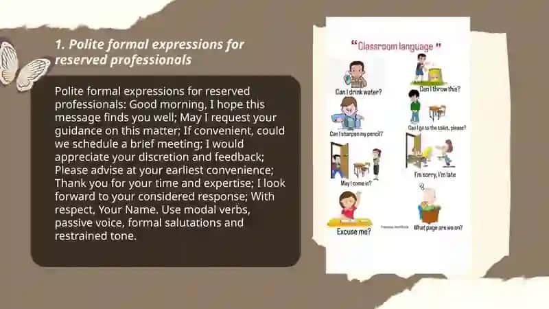 Phrases and expressions in different situations, according to the mood and charcter of people 3