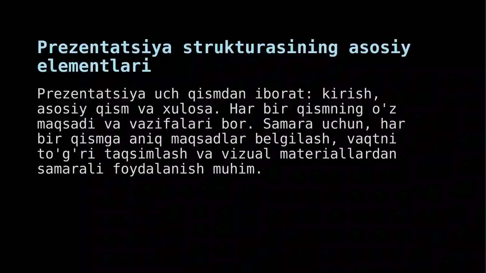 Prezentatsiyalaryaratish va ularmi formatlash 3