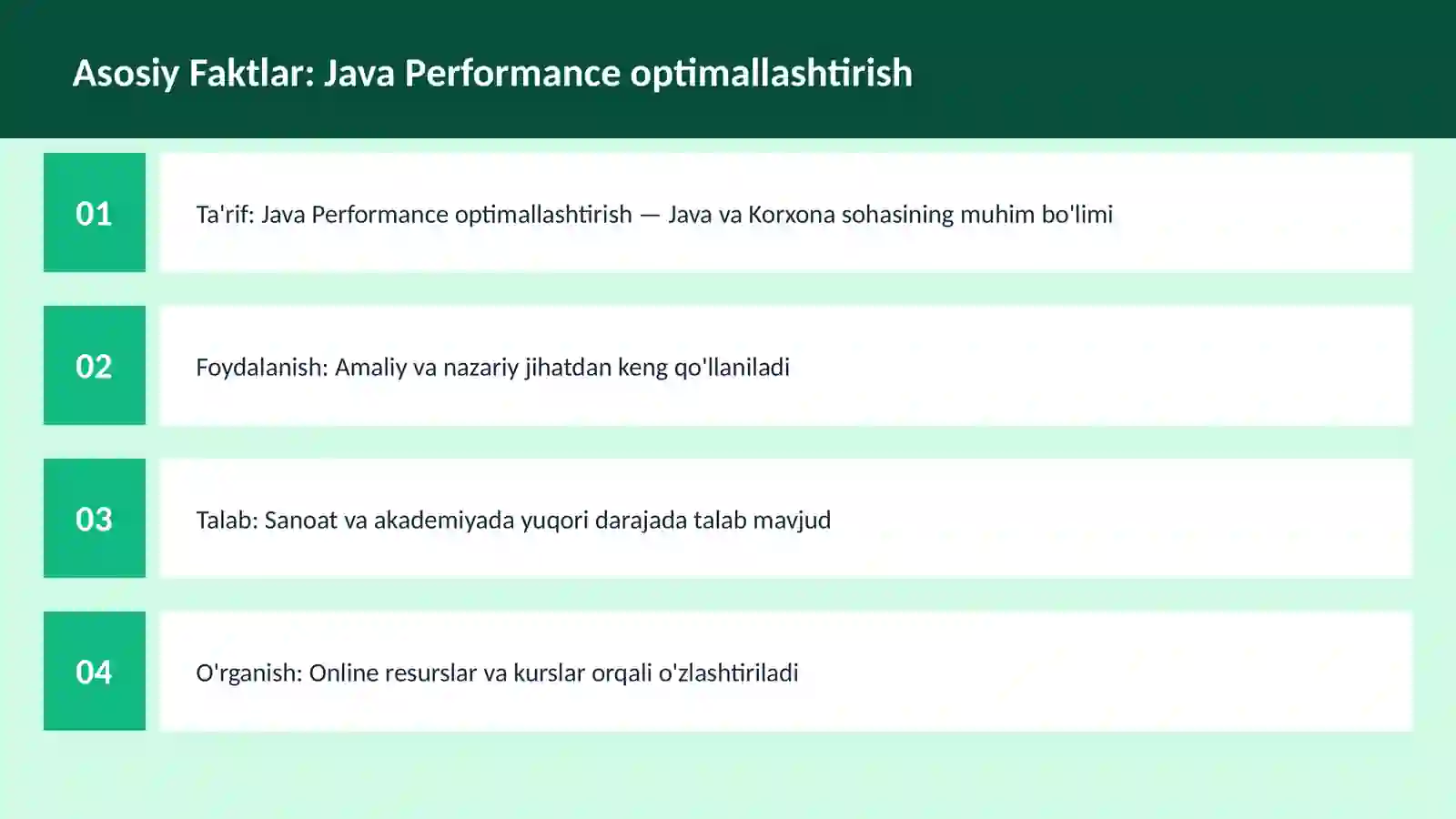 Java Performance optimallashtirish 3