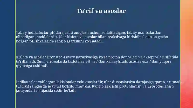 Tabiy indikatorlar 3