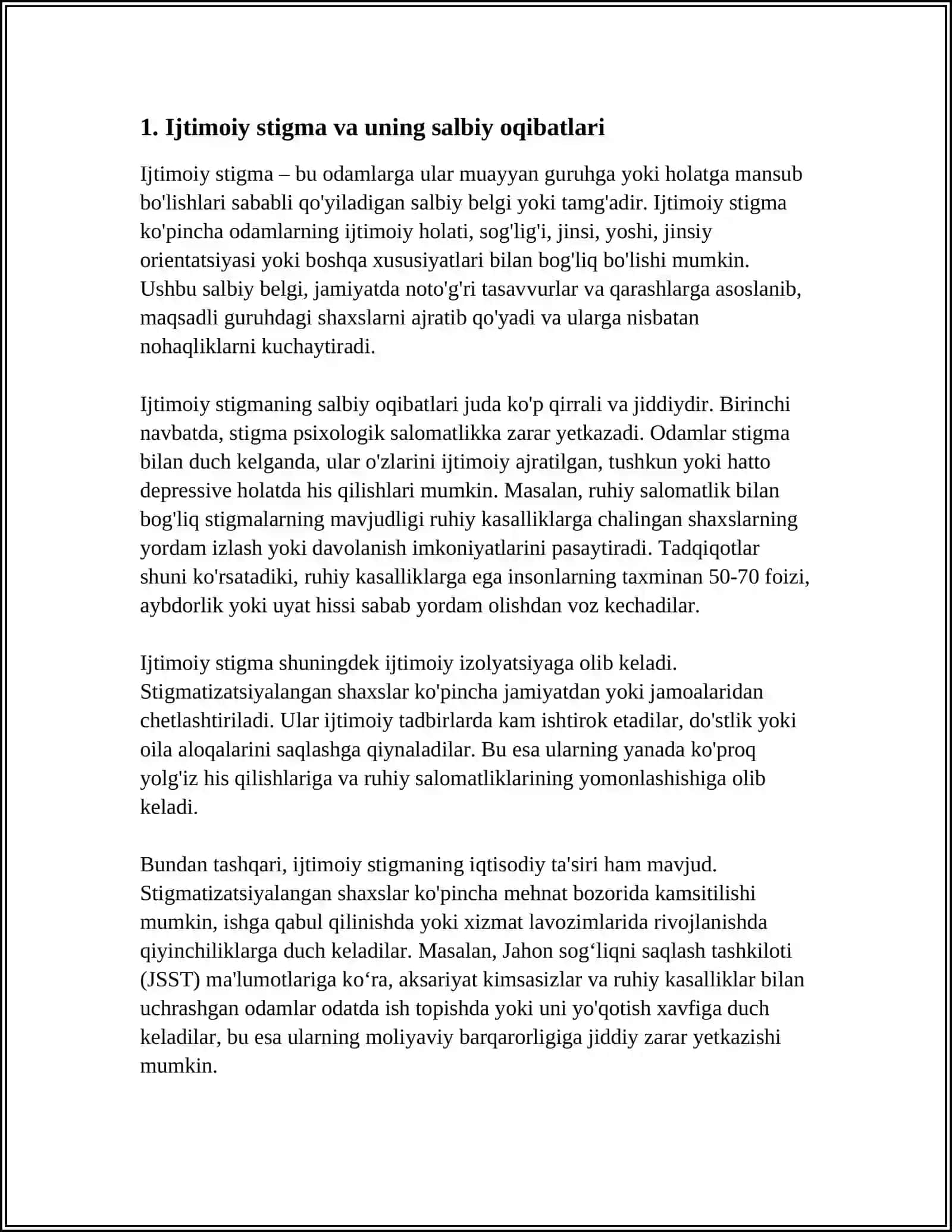 STIGMA VA DISKRIMATSIYANI BARTARAF QILISH 3