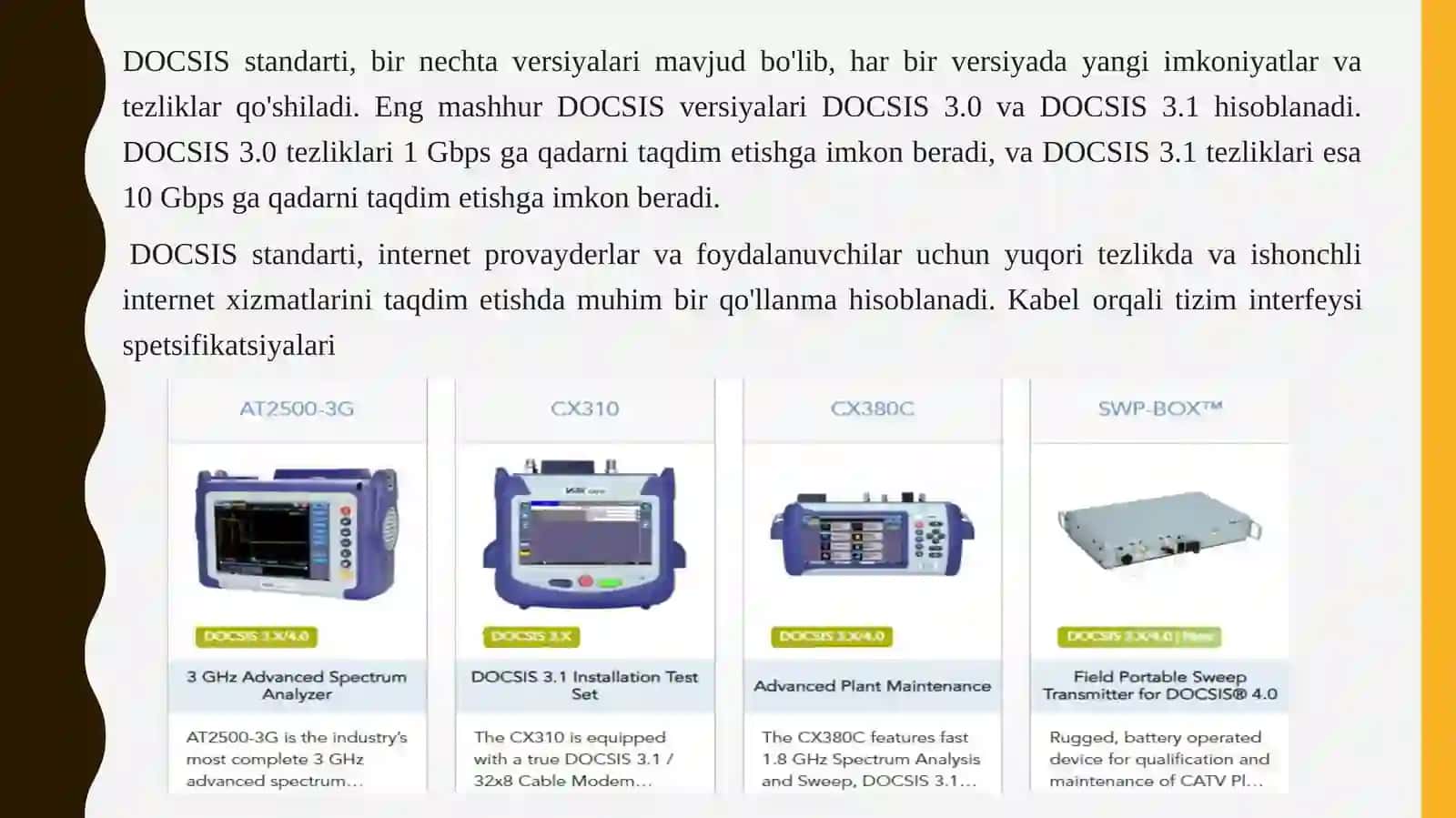 DOCSIS (Data Over Cable Service Interface Specification) 3