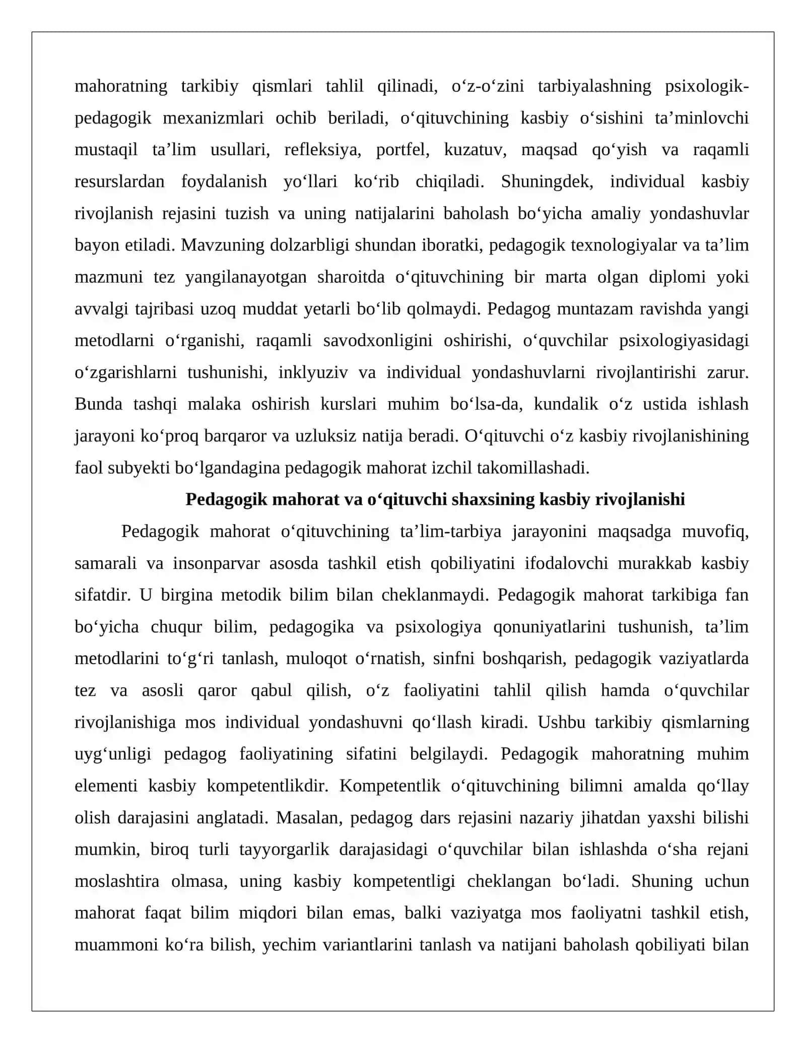 O‘qituvchining uzluksiz rivojlanish yo‘li 3