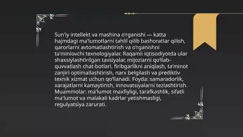 Raqamli iqtisodiyotning asosiy texnologiyalari 3