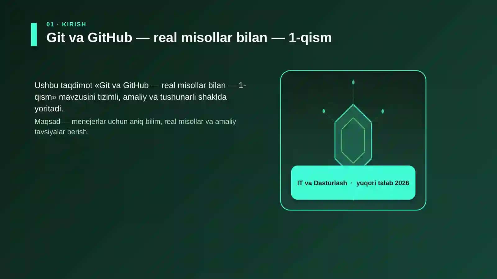 Git va GitHub — real misollar bilan — 1-qism 3
