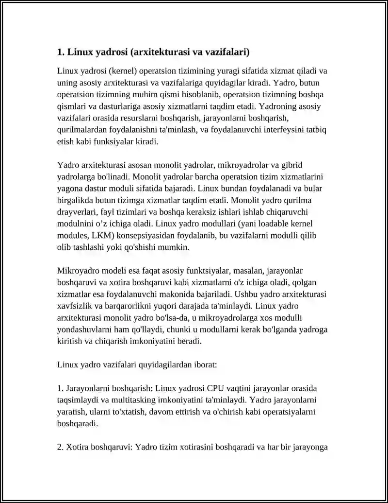 LINUX – OPERATSION TIZIMI 3