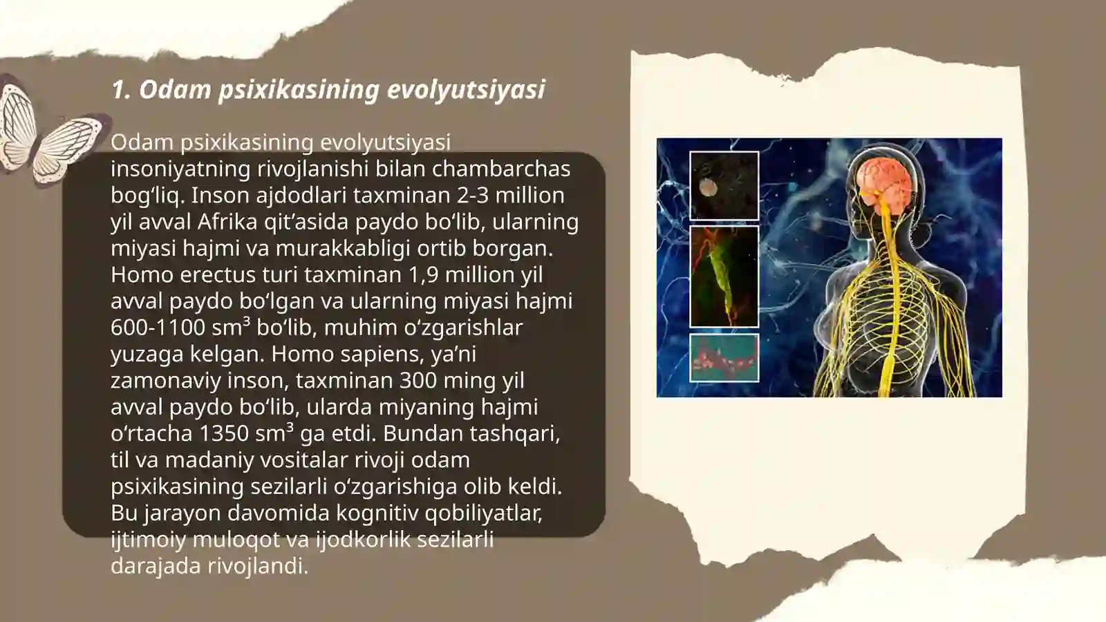 Odam psixikasining paydo bo‘lishi va taraqqiyoti. Ong turlarining psixologik tavsif 3