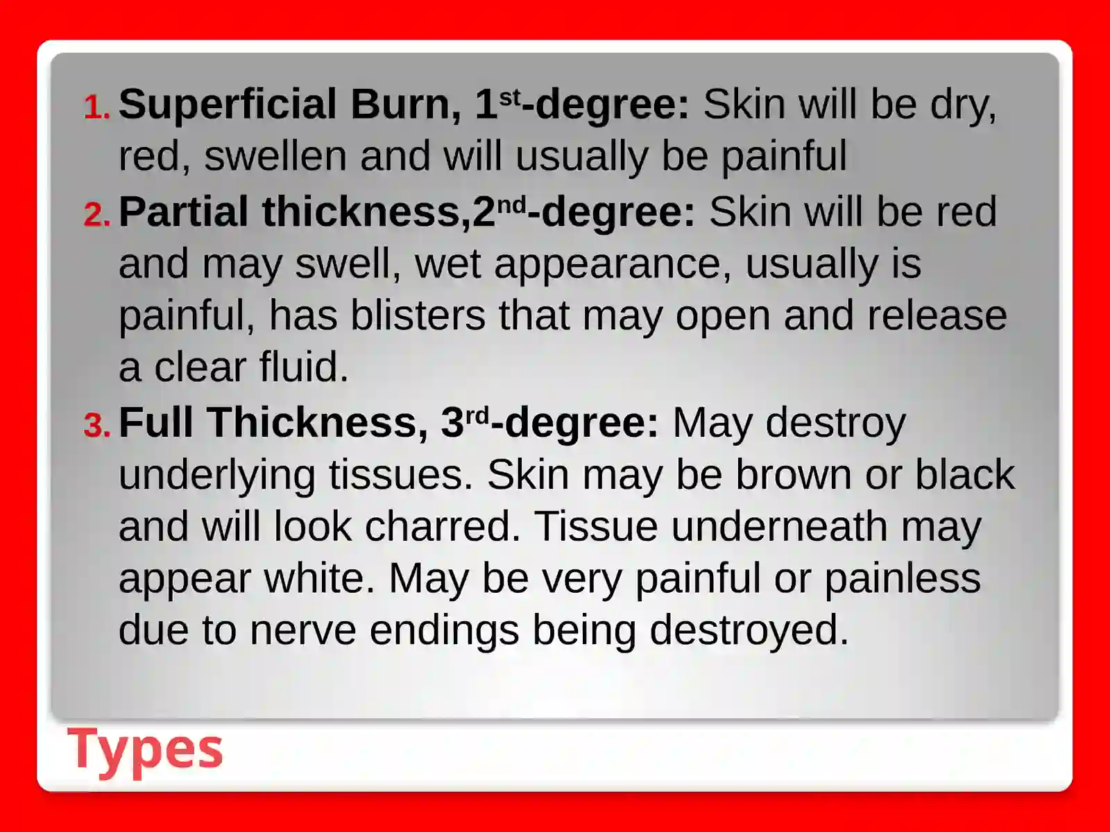Burns, Bleedings 3