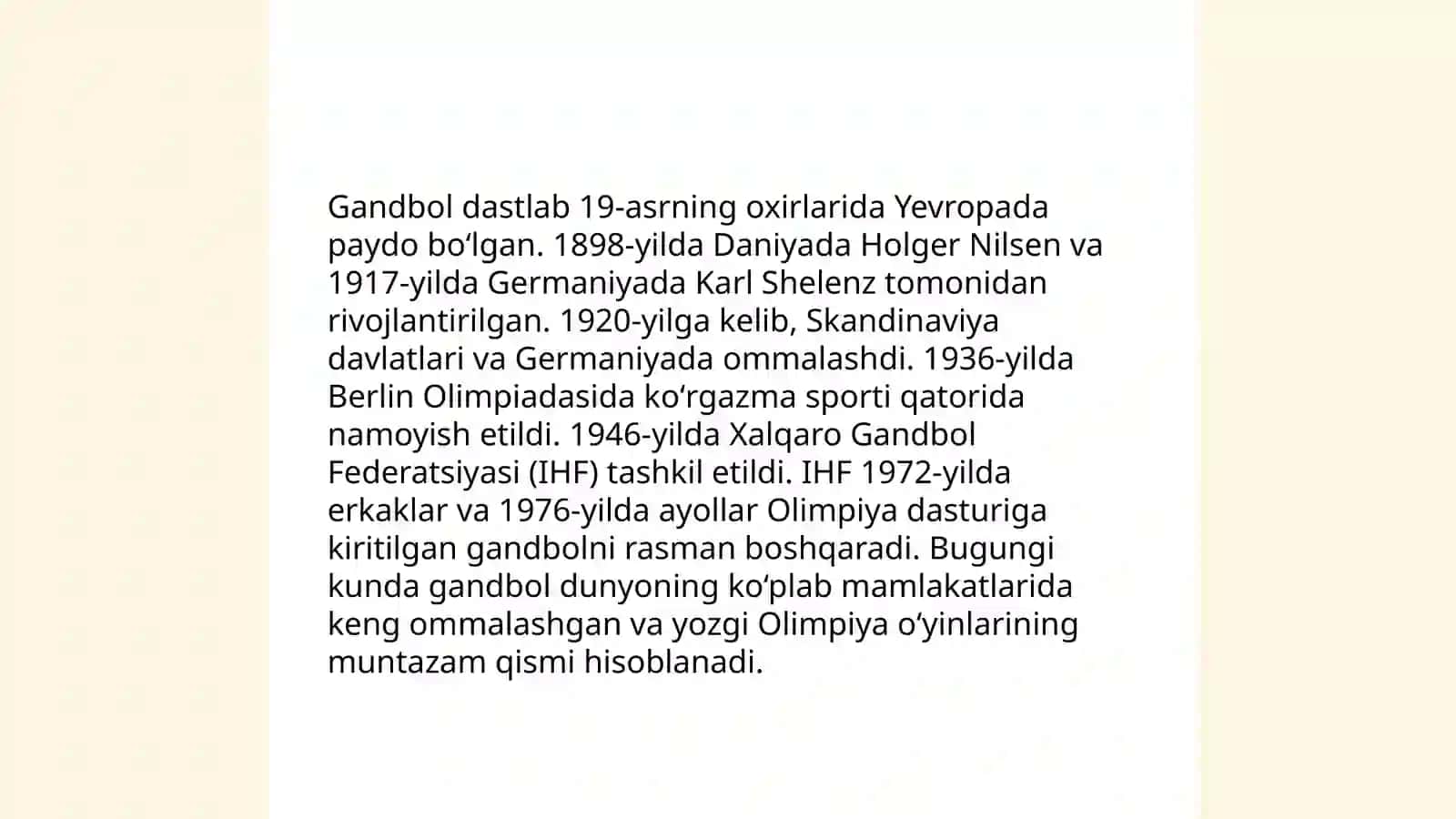 Gandbol o‘yining rivojlanishi 3
