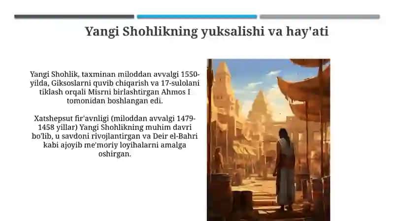 Soʻnggi podsholik davrida Misr ( mil.avv. XVI-XII asrlar va mil.avv.XI-IV asrlar) 3