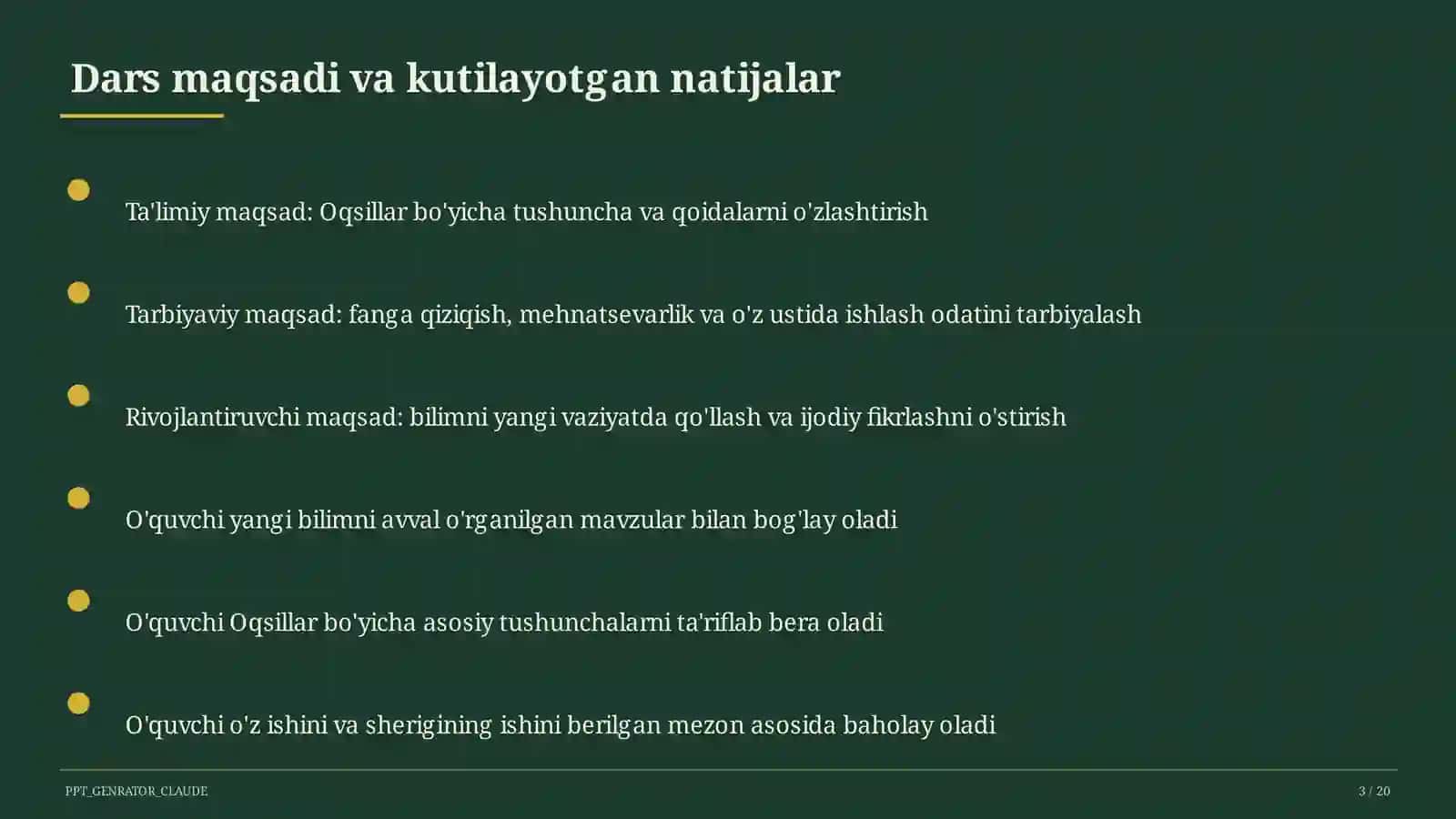 Oqsillar (11-sinf) 3