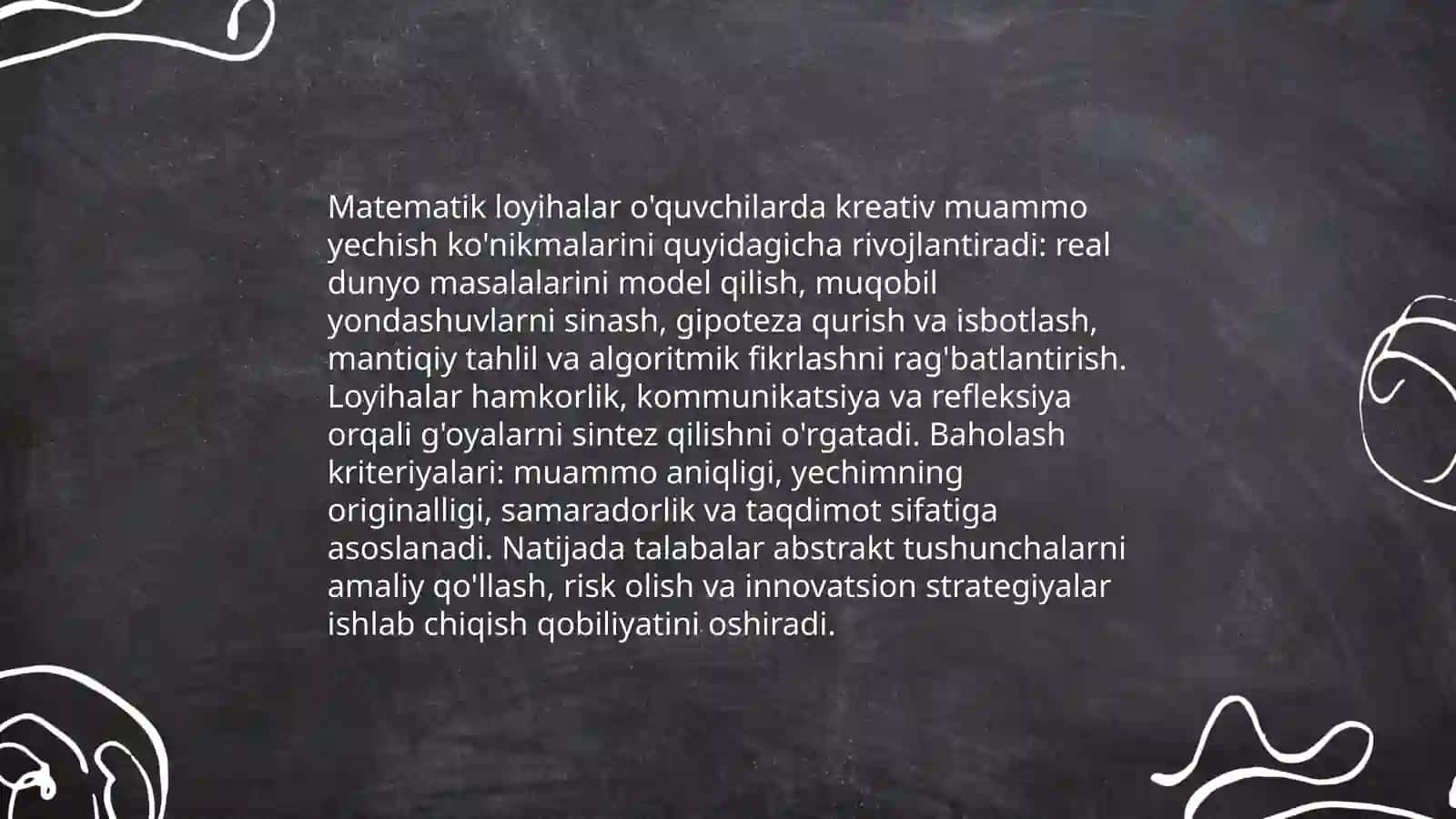 Matematikadan amaliy loyihalar va ularning kreativ fikrlashga ta'siri 3