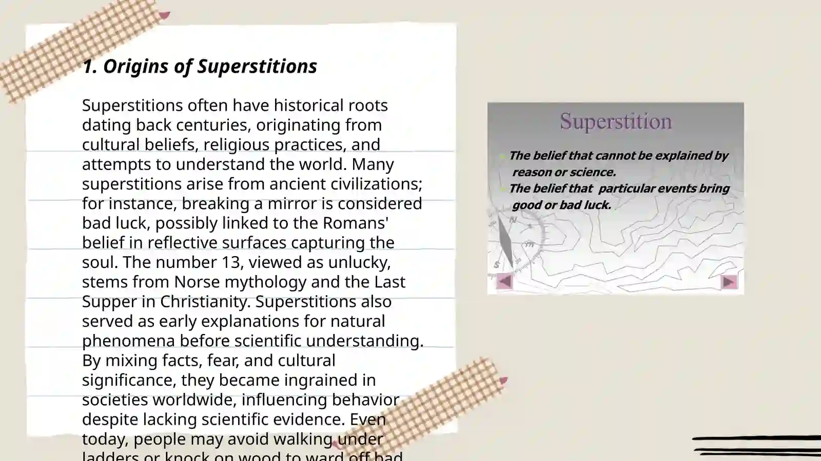 Superstitions and beliefs 3