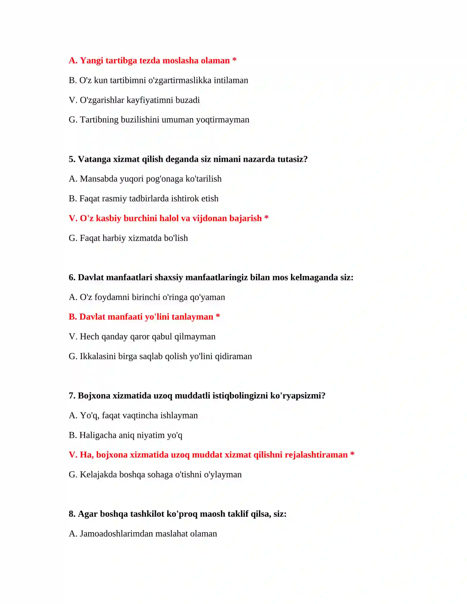 Bojxona savollari 1000 ta 3