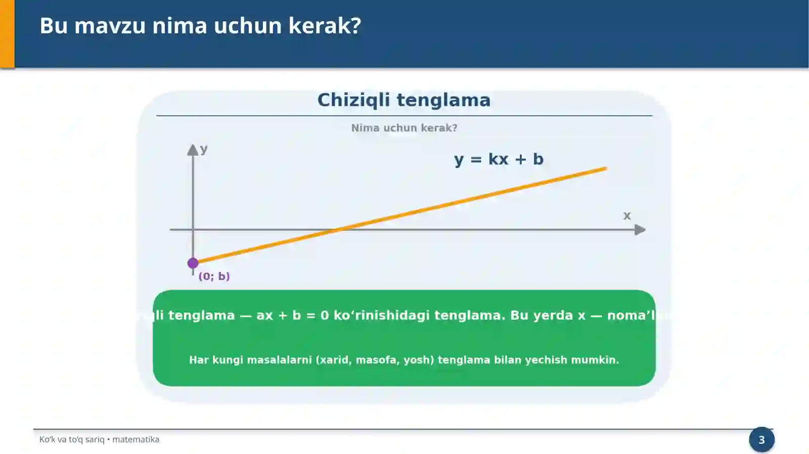 Chiziqli tenglama 3