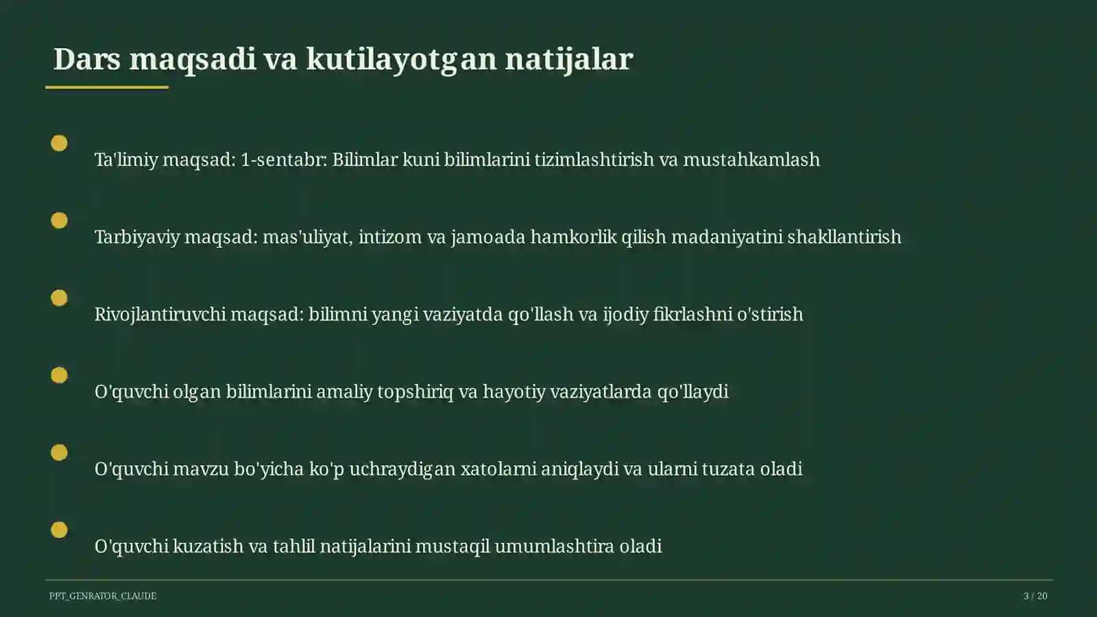 Bilimlar kuni 1