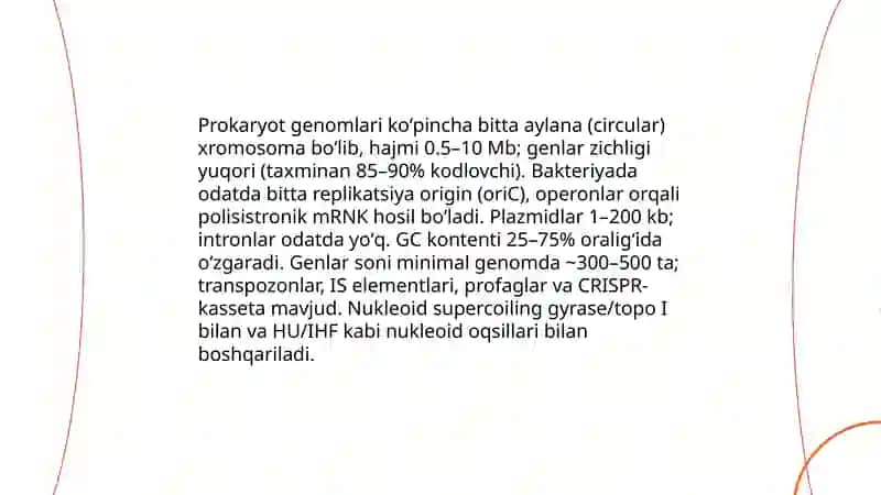 Prokaryor hujayralari genlarining tuzilishi va funksiyalari 3