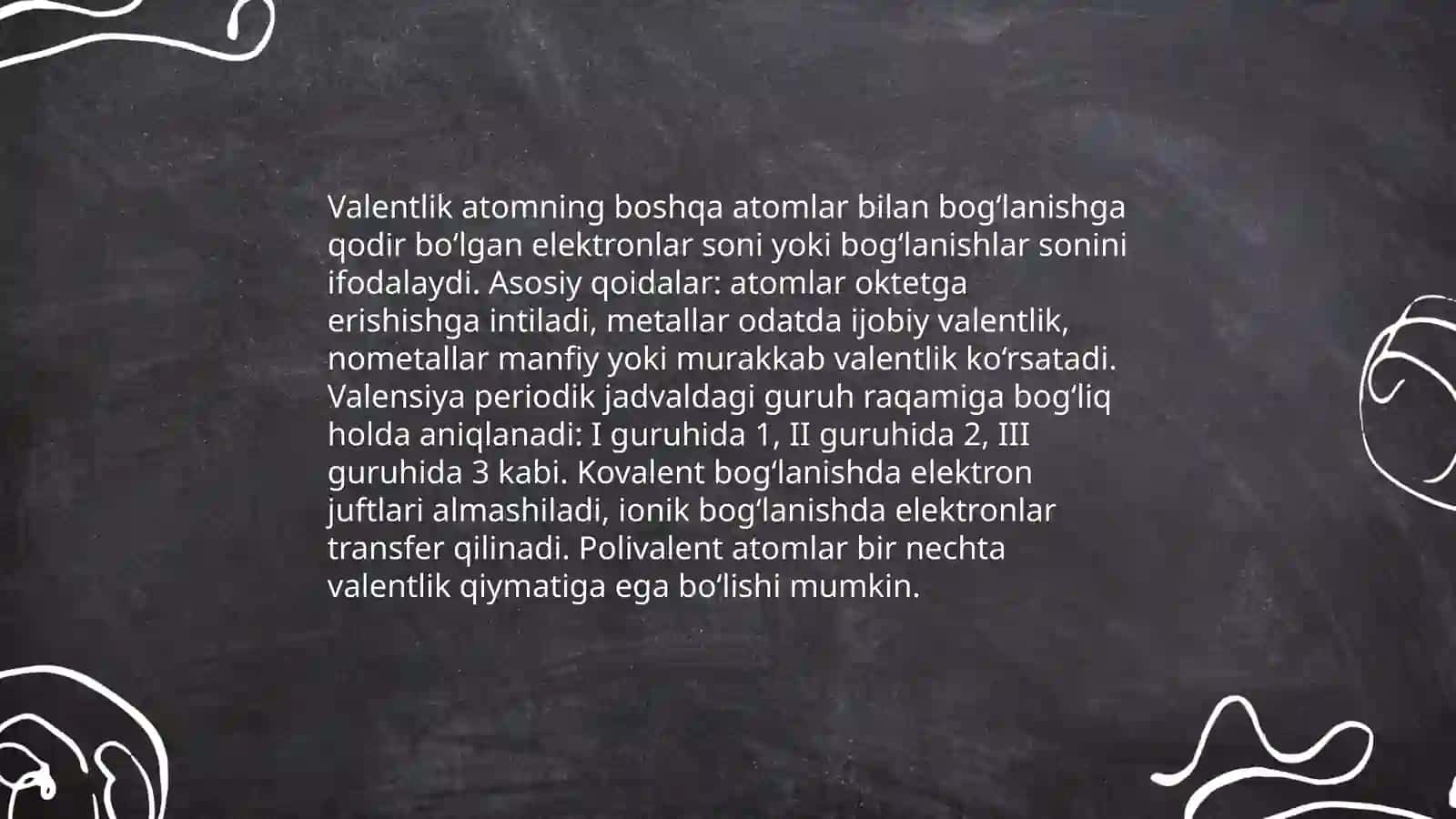Valentlikka oid mashqlar 3