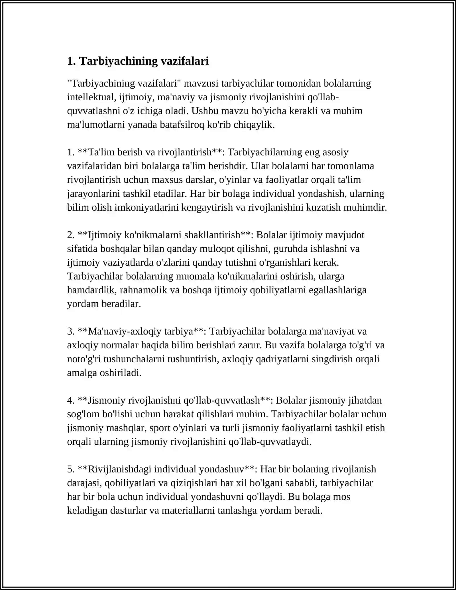 ILK YOSHDAGI BOLALAR BILAN ISHLAYDIGAN TARBIYACHINING ISH HUJJATLARI HAQIDA UMUMIY TUSHUNCHA 3