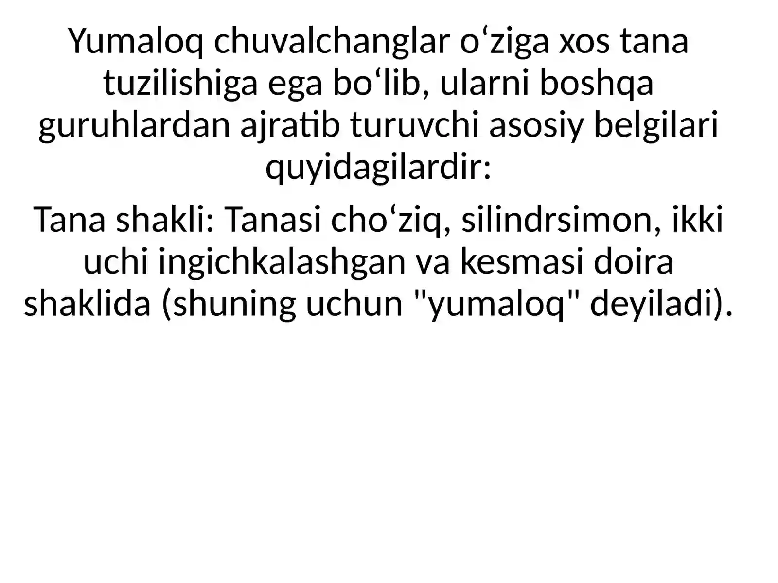 Yumaloq chuvalchanglar (Nematoda) 3